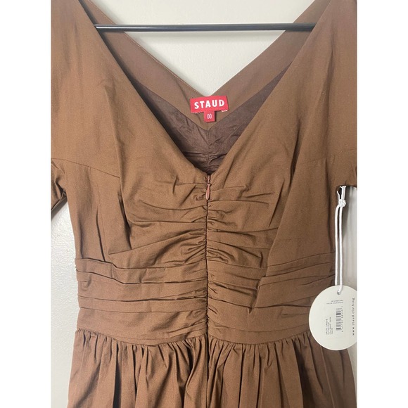 STAUD Brown Midi Dress - Picture 8 of 10